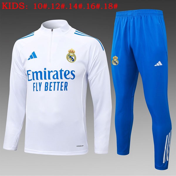 Ninos Sudadera De Training Real Madrid 2025/26 Blanco 5
